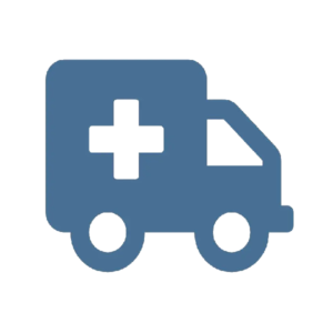 An ambulance symbol with no background