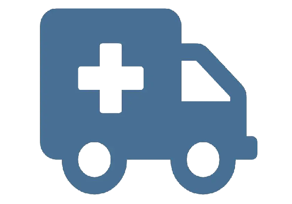 An ambulance symbol with no background